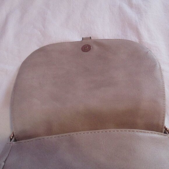 Boho Saddle Bag Womens Crossbody Purse Beige Embroidered Tribal Pattern Flap - Picture 5 of 7